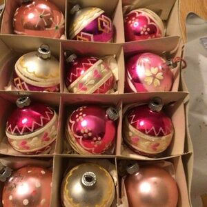 Shades of Pink Vintage Ornaments